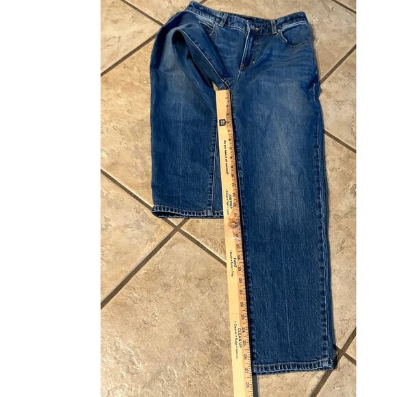 Talbots Women's 2P Jeans High Waist Relaxed Jeans Petite Blue Casual Pants - Picture 4 of 6